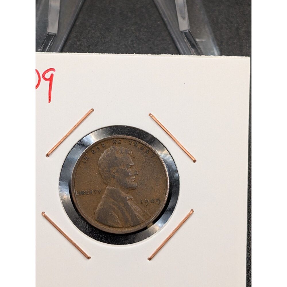 1909 Lincoln Wheat Cent First Year of Issue Vintage United States Penny Coin